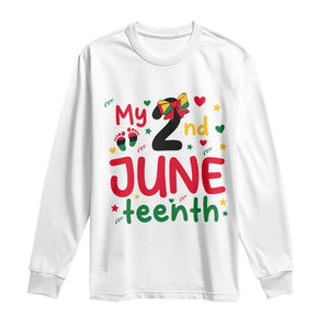 My Second Juneteenth Long Sleeve Shirt African American Baby Freedom Day TS12 White Print Your Wear
