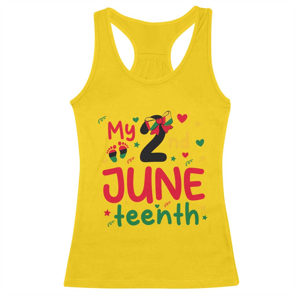 My Second Juneteenth Racerback Tank Top African American Baby Freedom Day TS12 Daisy Print Your Wear