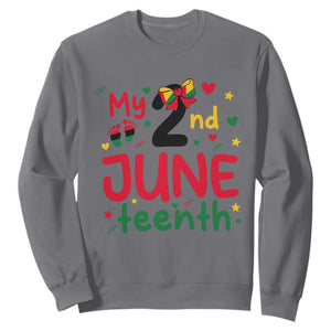 My Second Juneteenth Sweatshirt African American Baby Freedom Day TS12 Charcoal Print Your Wear