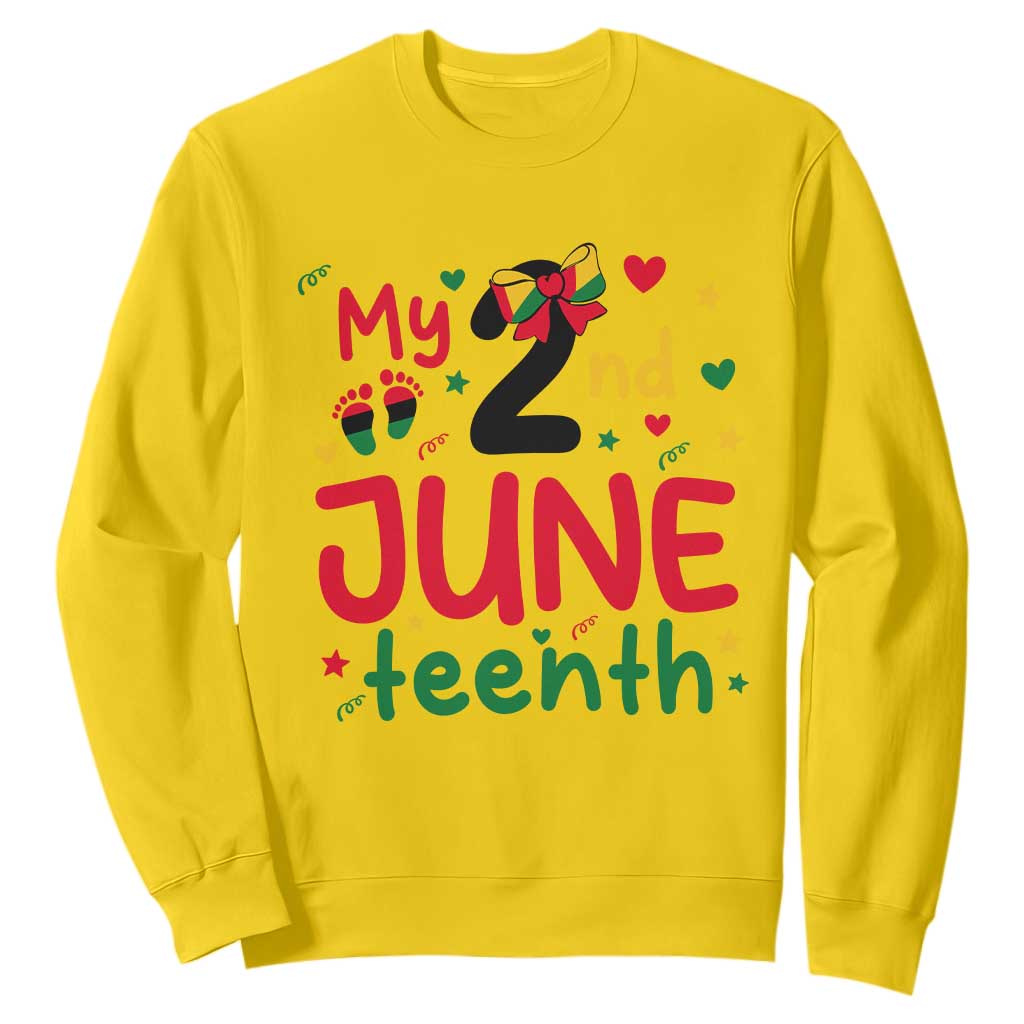 My Second Juneteenth Sweatshirt African American Baby Freedom Day TS12 Daisy Print Your Wear