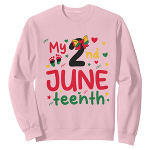 My Second Juneteenth Sweatshirt African American Baby Freedom Day TS12 Light Pink Print Your Wear