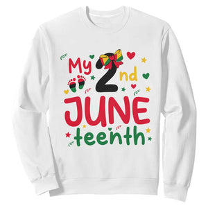 My Second Juneteenth Sweatshirt African American Baby Freedom Day TS12 White Print Your Wear