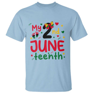 My Second Juneteenth T Shirt African American Baby Freedom Day TS12 Light Blue Print Your Wear