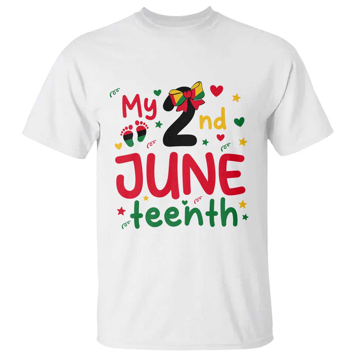 My Second Juneteenth T Shirt African American Baby Freedom Day TS12 White Print Your Wear