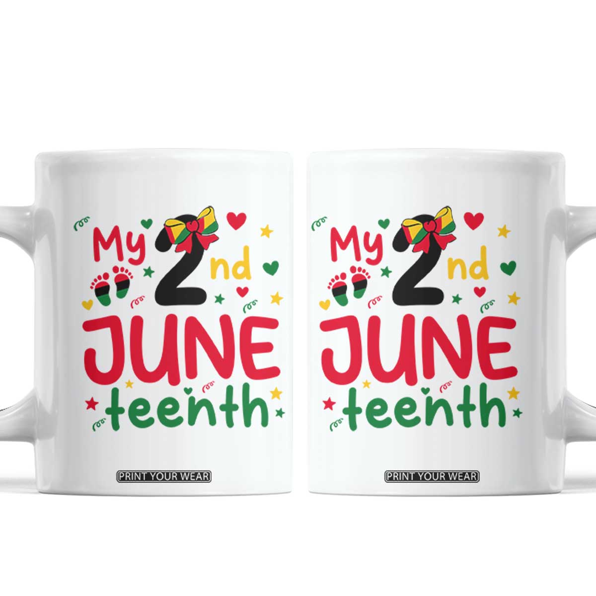 My Second Juneteenth Coffee Mug African American Baby Freedom Day TS12 White Print Your Wear