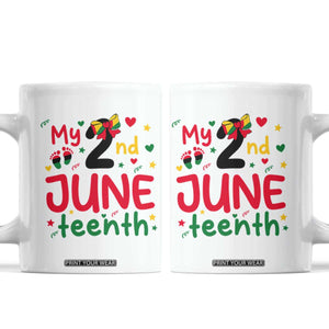 My Second Juneteenth Coffee Mug African American Baby Freedom Day TS12 White Print Your Wear