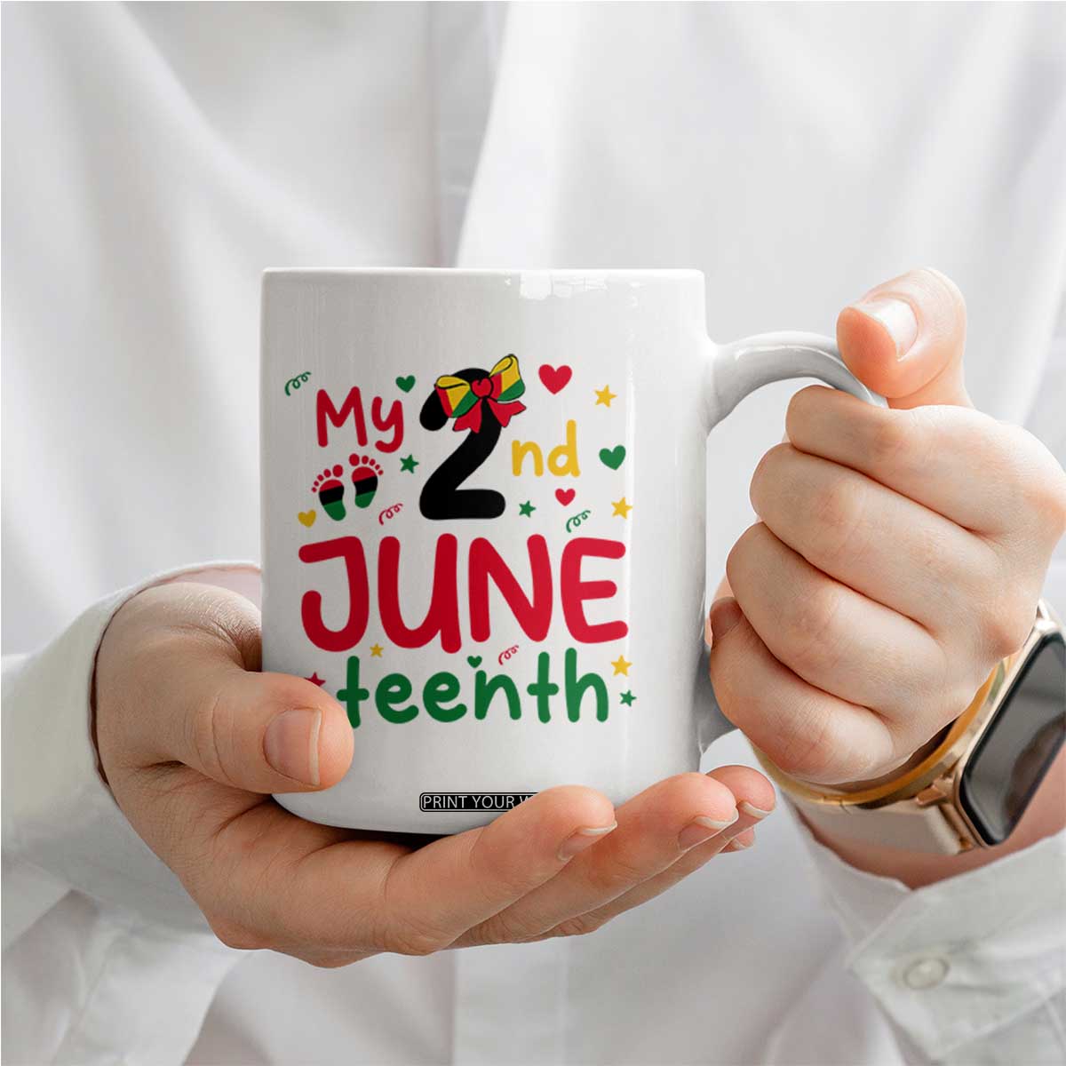 My Second Juneteenth Coffee Mug African American Baby Freedom Day TS12 Print Your Wear