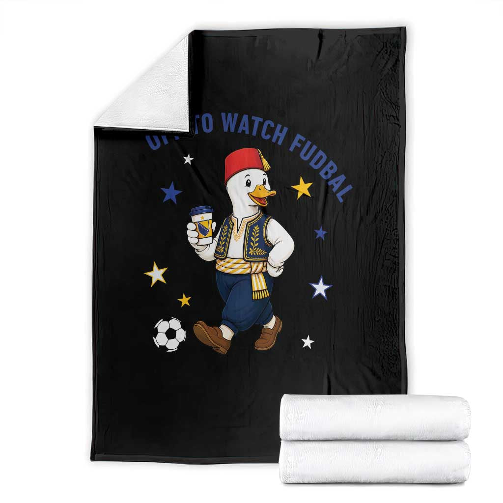 Funny Bosnia Goose Soccer Fan Gift Throw Blanket Off To Watch Fudbal TS12 Black Print Your Wear