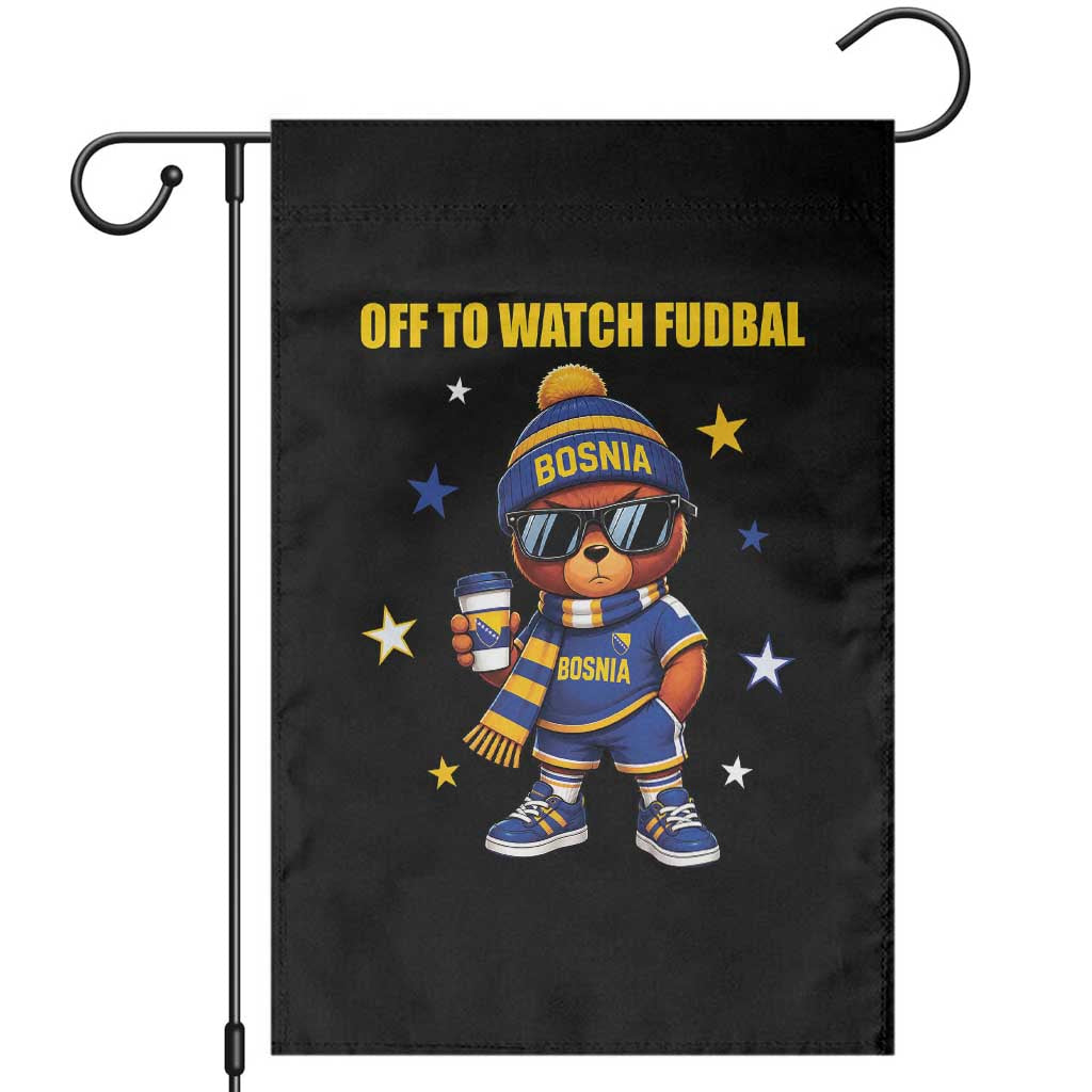 Funny Bosnia Teddy Bear Game Day Gift Garden Flag Off To Watch Fudbal TS12 Black Print Your Wear