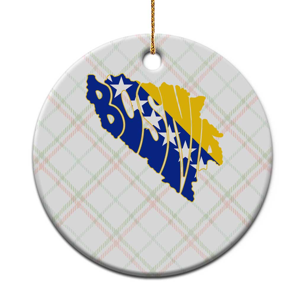 Bosnia And Herzegovina Word Art Map Ceramic Ornament Bosnian Pride Gift TS12 1pc Christmas Plaid Print Your Wear