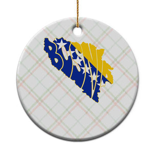 Bosnia And Herzegovina Word Art Map Ceramic Ornament Bosnian Pride Gift TS12 1pc Christmas Plaid Print Your Wear