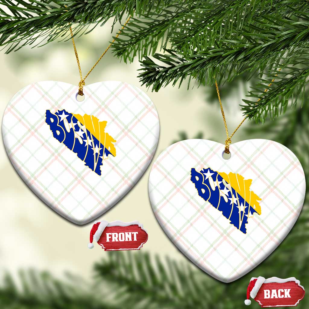 Bosnia And Herzegovina Word Art Map Ceramic Ornament Bosnian Pride Gift TS12 Print Your Wear