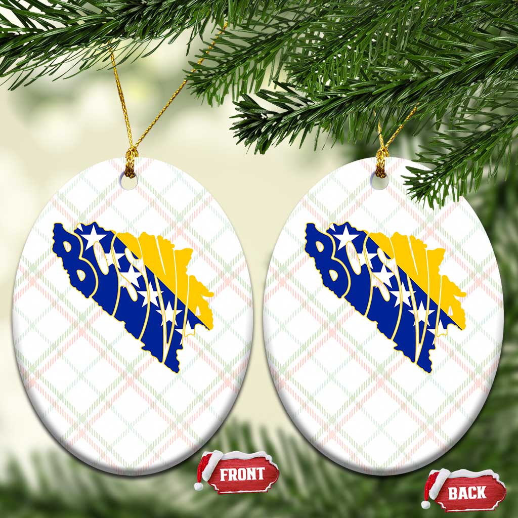 Bosnia And Herzegovina Word Art Map Ceramic Ornament Bosnian Pride Gift TS12 Print Your Wear