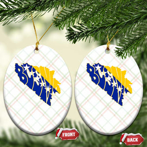 Bosnia And Herzegovina Word Art Map Ceramic Ornament Bosnian Pride Gift TS12 Print Your Wear