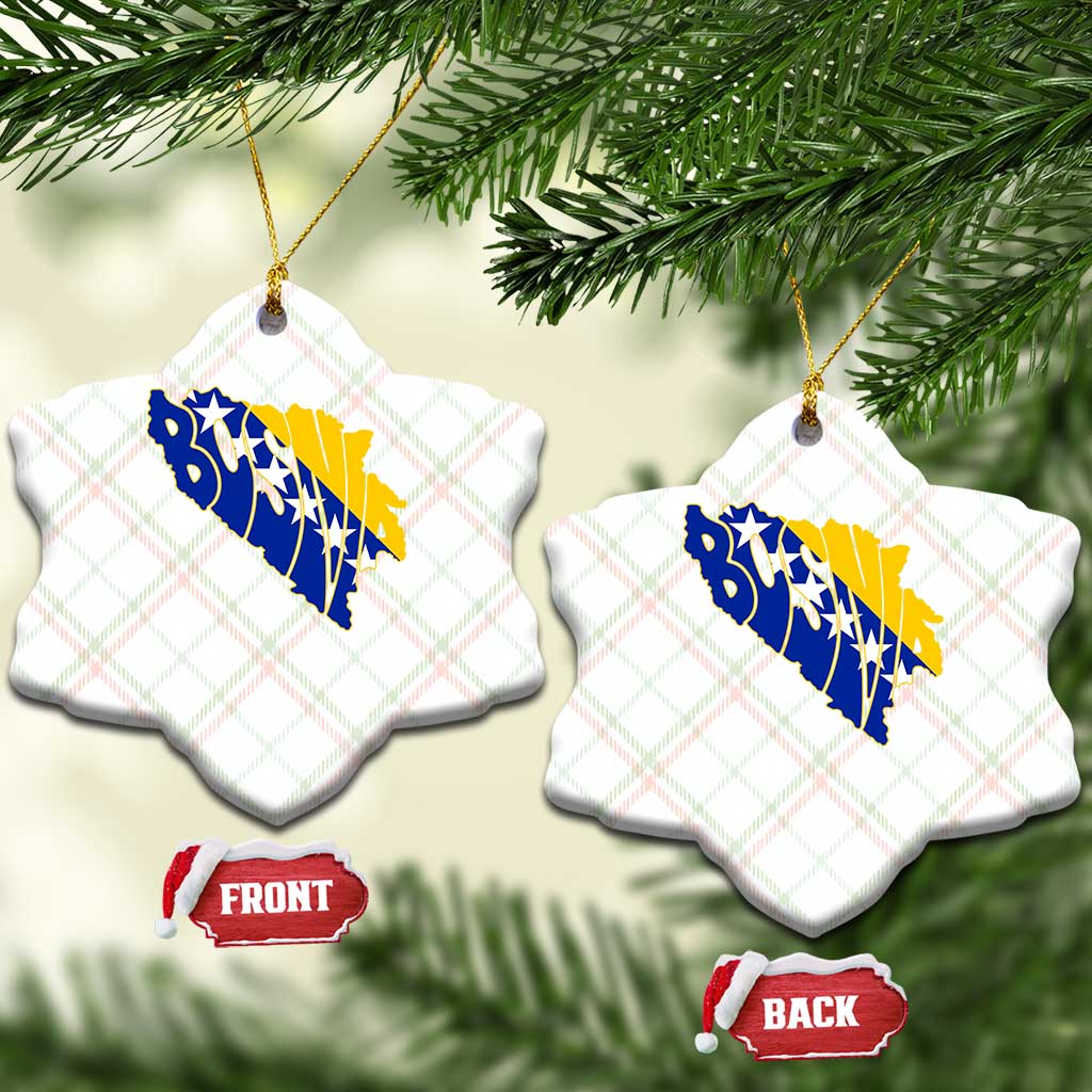 Bosnia And Herzegovina Word Art Map Ceramic Ornament Bosnian Pride Gift TS12 Print Your Wear