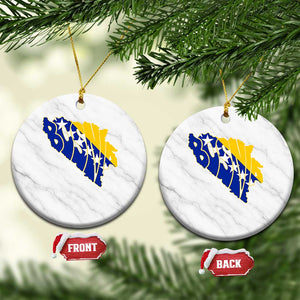 Bosnia And Herzegovina Word Art Map Ceramic Ornament Bosnian Pride Gift TS12 1pc White Marble Print Your Wear