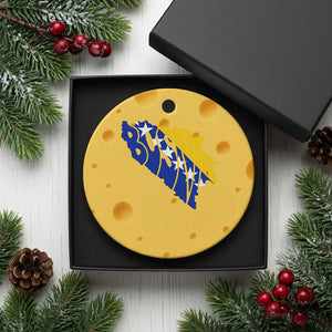 Bosnia And Herzegovina Word Art Map Ceramic Ornament Bosnian Pride Gift TS12 1pc Yellow Cheese Print Your Wear