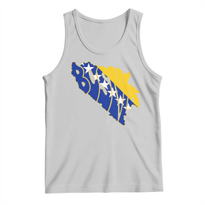 Bosnia And Herzegovina Word Art Map Tank Top Bosnian Pride Gift TS12 Ash Print Your Wear