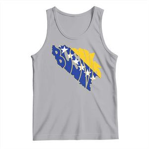 Bosnia And Herzegovina Word Art Map Tank Top Bosnian Pride Gift TS12 Athletic Heather Print Your Wear