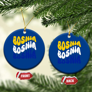 Groovy Retro Bosnia Ceramic Ornament Proud Bosnian Balkan Heritage Gift TS12 1pc Blue Print Your Wear