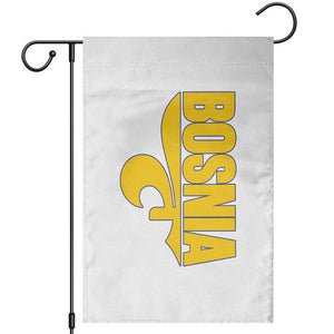 Bosnian Fleur De Lis Flag Garden Flag Proud Bosnia Heritage Gift TS12 White Print Your Wear