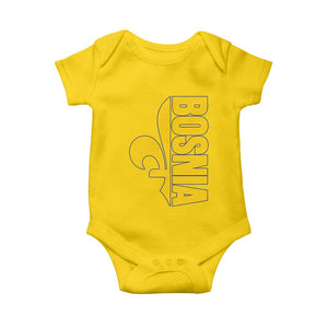 Bosnian Fleur De Lis Flag Baby Onesie Proud Bosnia Heritage Gift TS12 Daisy Print Your Wear