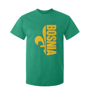 Bosnian Fleur De Lis Flag T Shirt For Kid Proud Bosnia Heritage Gift TS12 Irish Green Print Your Wear