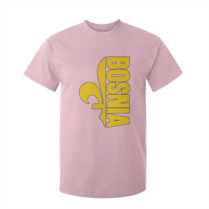 Bosnian Fleur De Lis Flag T Shirt For Kid Proud Bosnia Heritage Gift TS12 Light Pink Print Your Wear