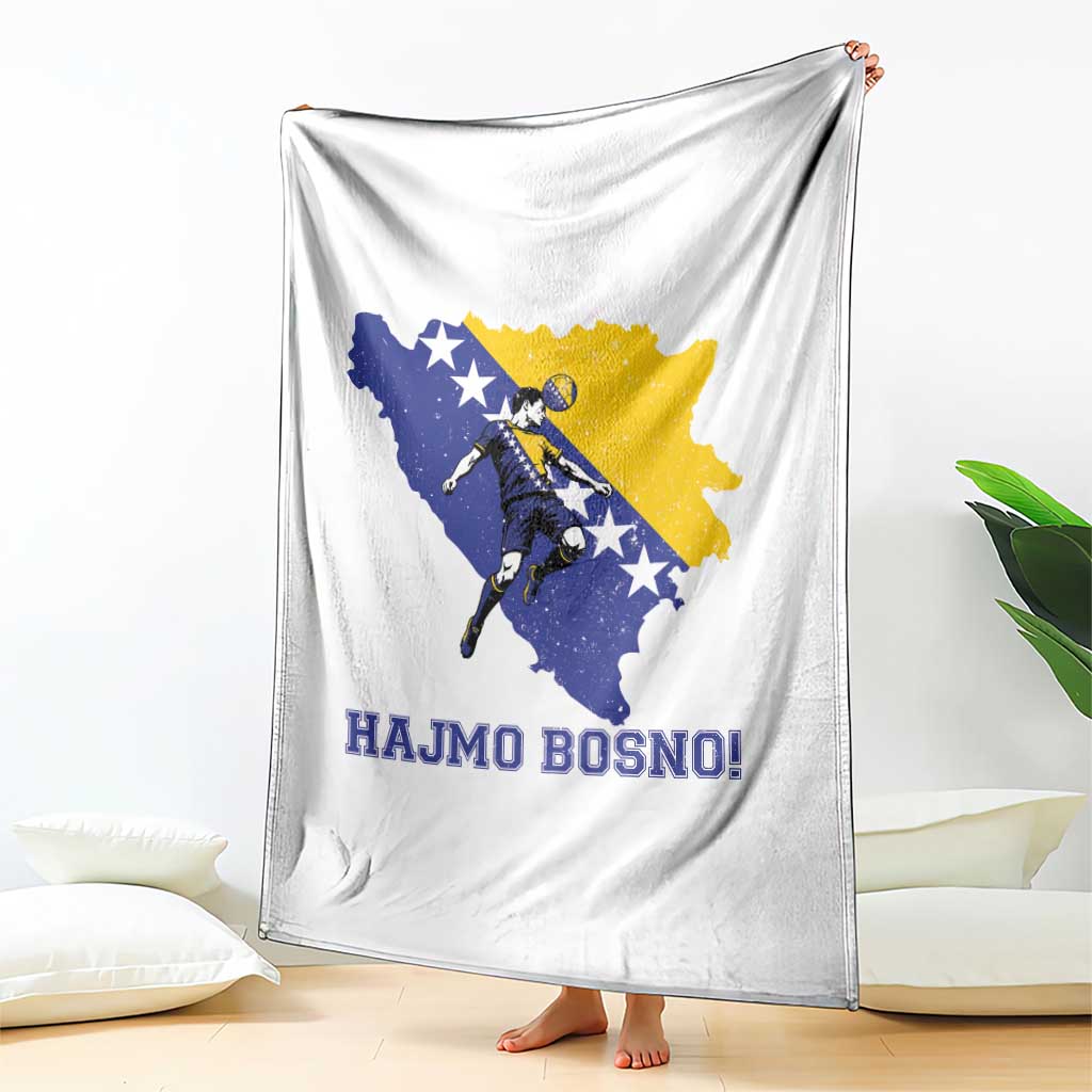 Vintage Bosnian Map Football Fan Throw Blanket Proud Balkan Heritage Gift TS12 Print Your Wear