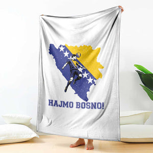 Vintage Bosnian Map Football Fan Throw Blanket Proud Balkan Heritage Gift TS12 Print Your Wear
