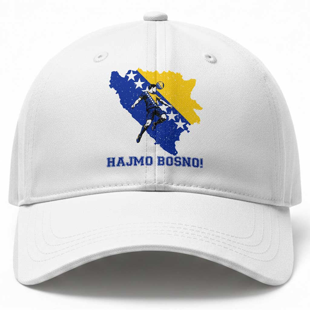 Vintage Bosnian Map Football Fan Baseball Cap Proud Balkan Heritage Gift TS12 Print Your Wear