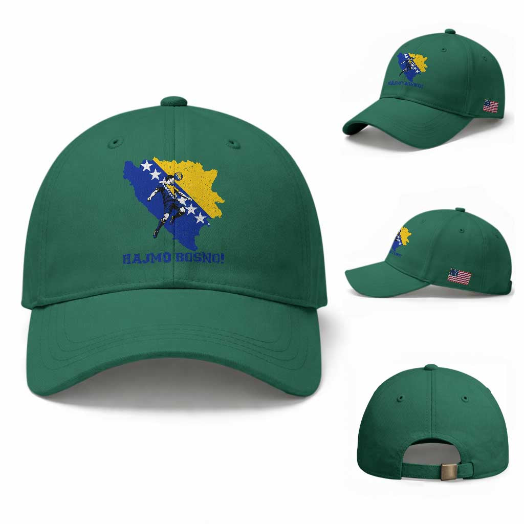 Vintage Bosnian Map Football Fan Baseball Cap Proud Balkan Heritage Gift TS12 Baseball Cap Universal Fit Irish Green Print Your Wear