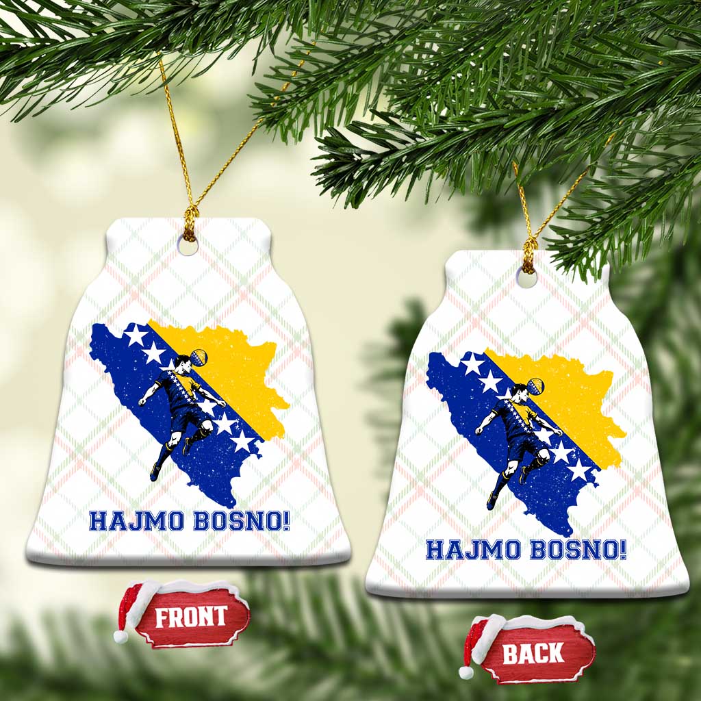 Vintage Bosnian Map Football Fan Ceramic Ornament Proud Balkan Heritage Gift TS12 Print Your Wear