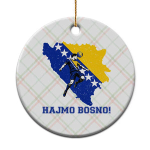 Vintage Bosnian Map Football Fan Ceramic Ornament Proud Balkan Heritage Gift TS12 1pc Christmas Plaid Print Your Wear