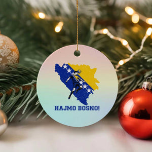 Vintage Bosnian Map Football Fan Ceramic Ornament Proud Balkan Heritage Gift TS12 1pc Pastel Print Your Wear