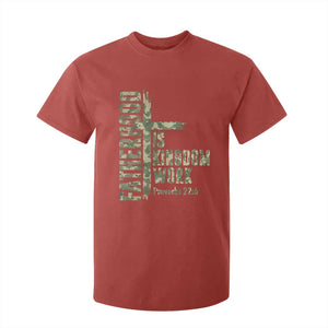 Fatherhood Is Kingdom Work T Shirt For Kid Camo Christian Fathers Day Gift TS12 Red Print Your Wear