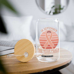 In September We Wear Peach Glass Can Endometrial Cancer Awareness Support TS12 Print Your Wear