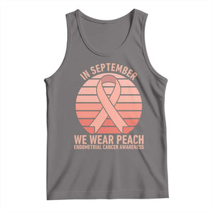 In September We Wear Peach Tank Top Endometrial Cancer Awareness Support TS12 Deep Heather Print Your Wear