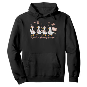 Funny Endometrial Cancer Goose Hoodie Just A Strong Goose TS12 Black Print Your Wear