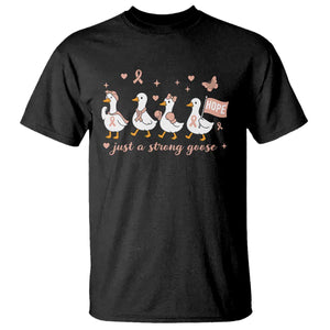 Funny Endometrial Cancer Goose T Shirt Just A Strong Goose TS12 Black Print Your Wear