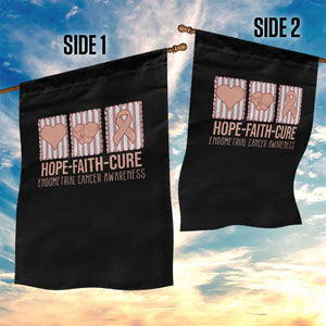 Endometrial Cancer Awareness Garden Flag Hope Faith Cure Peach Ribbon TS12 Print Your Wear
