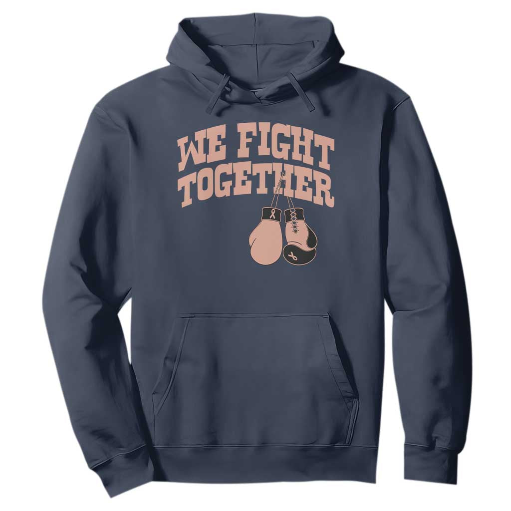 Endometrial Cancer Warrior Hoodie We Fight Together Boxing Gift TS12 Navy Print Your Wear