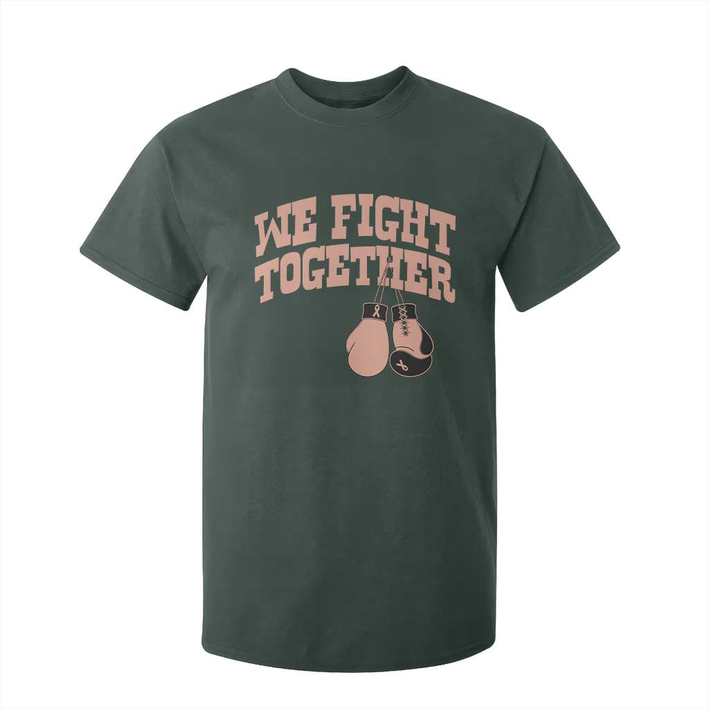 Endometrial Cancer Warrior T Shirt For Kid We Fight Together Boxing Gift TS12 Dark Forest Green Print Your Wear
