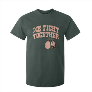 Endometrial Cancer Warrior T Shirt For Kid We Fight Together Boxing Gift TS12 Dark Forest Green Print Your Wear