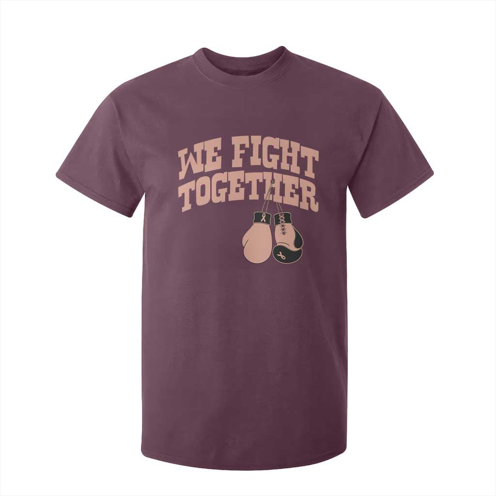 Endometrial Cancer Warrior T Shirt For Kid We Fight Together Boxing Gift TS12 Maroon Print Your Wear