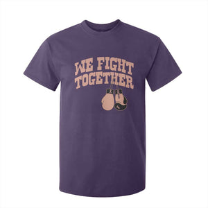 Endometrial Cancer Warrior T Shirt For Kid We Fight Together Boxing Gift TS12 Purple Print Your Wear
