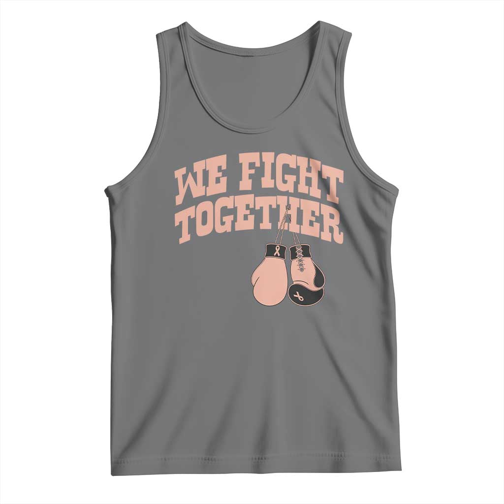 Endometrial Cancer Warrior Tank Top We Fight Together Boxing Gift TS12 Black Heather Print Your Wear