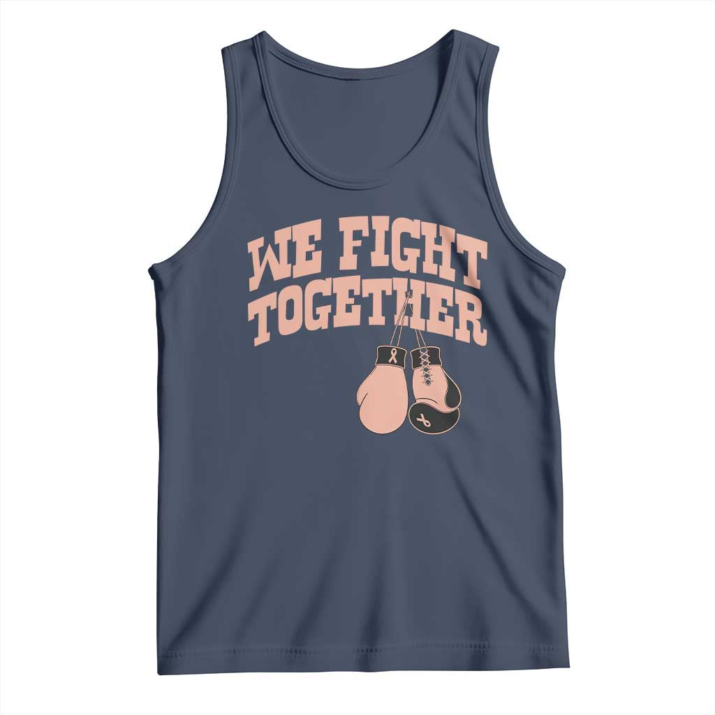 Endometrial Cancer Warrior Tank Top We Fight Together Boxing Gift TS12 Navy Print Your Wear