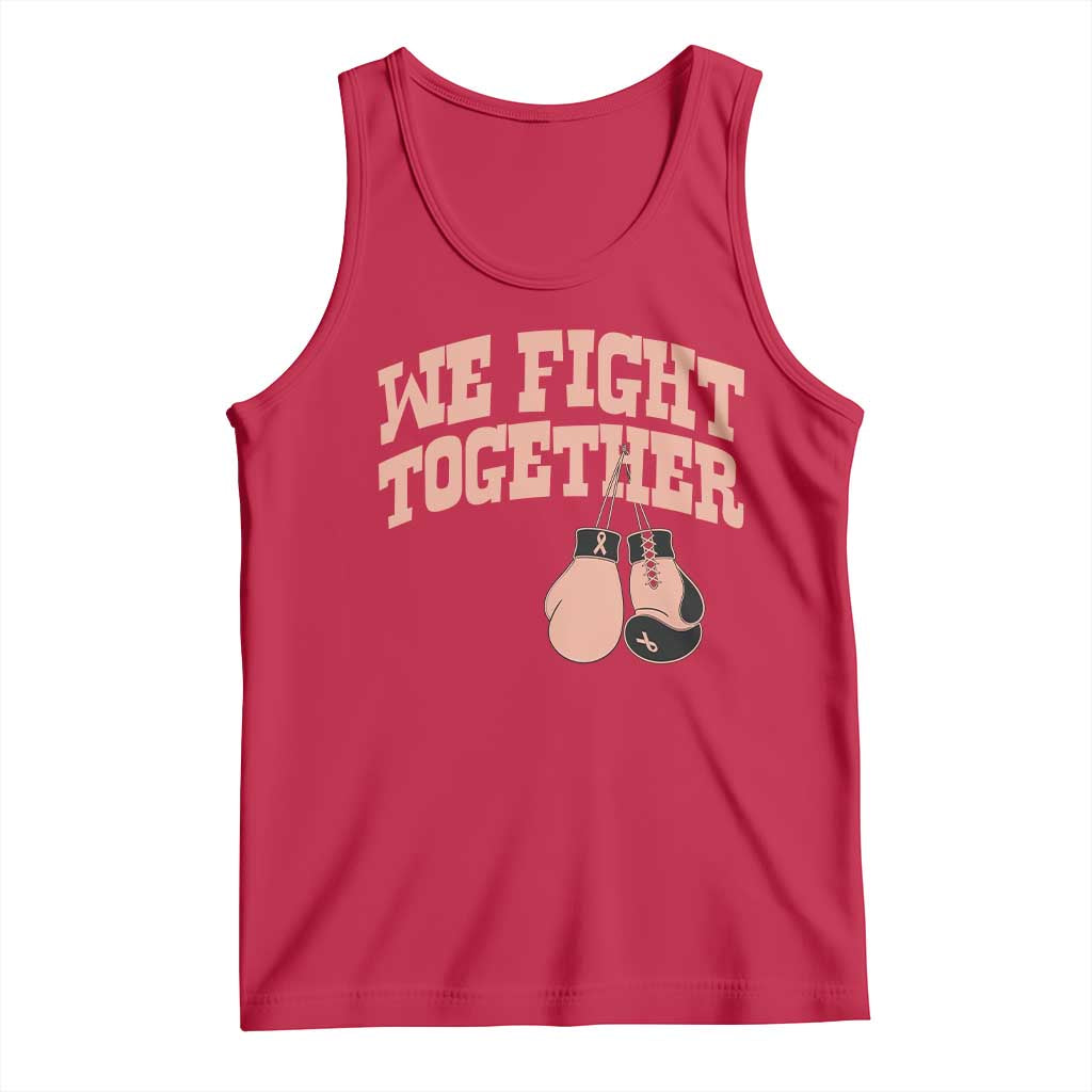 Endometrial Cancer Warrior Tank Top We Fight Together Boxing Gift TS12 Red Print Your Wear