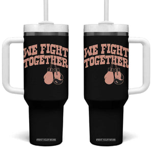 Endometrial Cancer Warrior Tumbler With Handle We Fight Together Boxing Gift TS12 One Size: 40 oz Black Print Your Wear